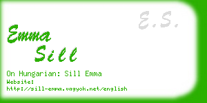 emma sill business card
